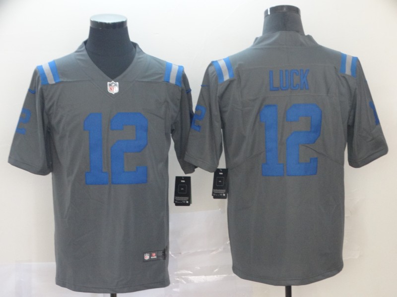 Men's Indianapolis Colts Andrew Luck Gray Jersey